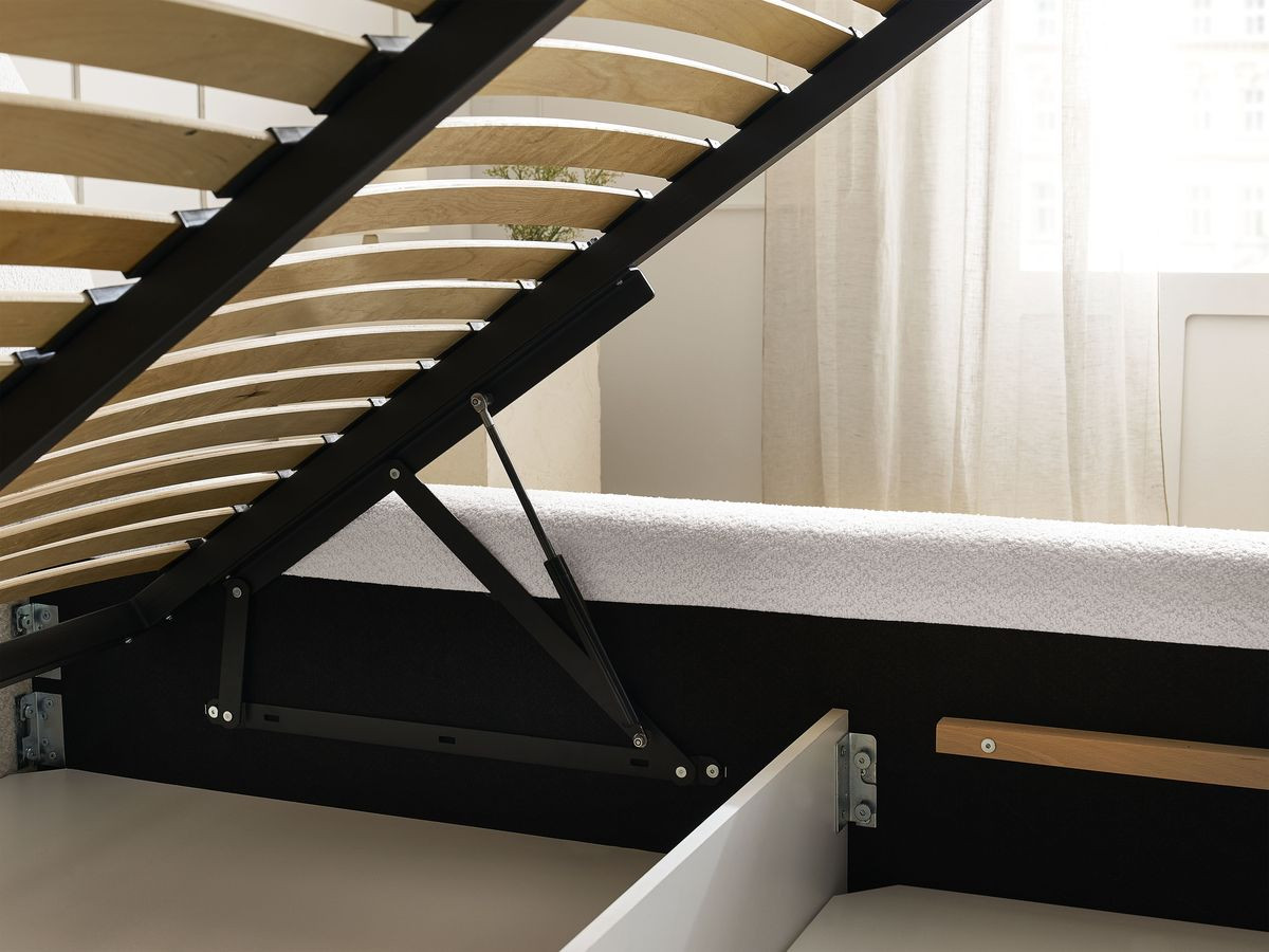 Canapé d'angle fixe EVEREST tissu chiné - Orange - Angle droit - 10 coussins