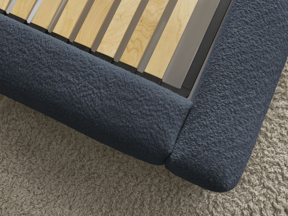 Lit coffre ORLANE tissu bouclette
