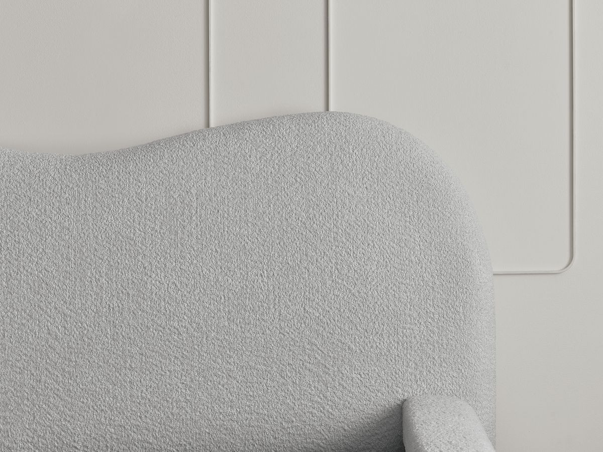 Lit coffre ORLANE tissu bouclette