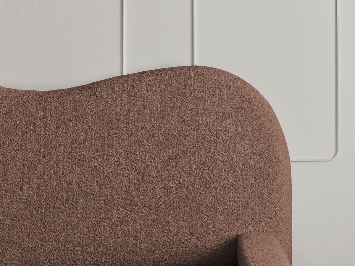 Lit coffre ORLANE tissu bouclette