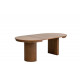 Table à manger ronde extensible 110 à 210 cm PRADO placage chêne massif