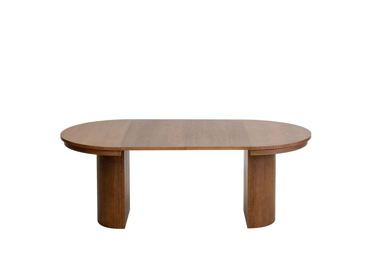 PRADO set met uitschuifbare eettafel 110 tot 210 cm + 4 BASTIDE stoelen in massief eiken fineer