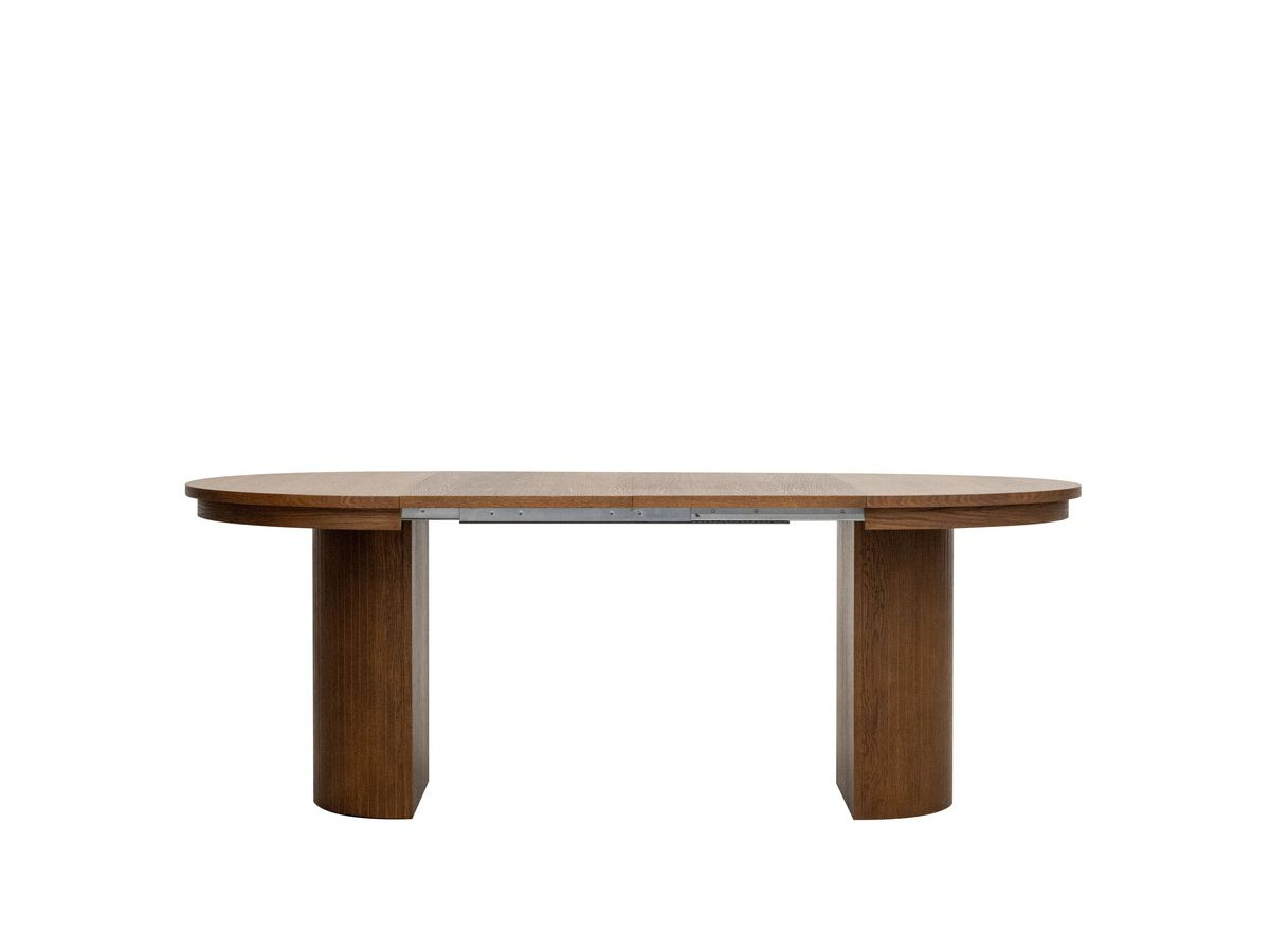PRADO set met uitschuifbare eettafel 110 tot 210 cm + 4 BASTIDE stoelen in massief eiken fineer