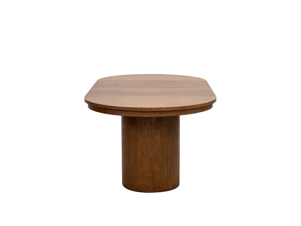 PRADO set met uitschuifbare eettafel 110 tot 210 cm + 4 BASTIDE stoelen in massief eiken fineer