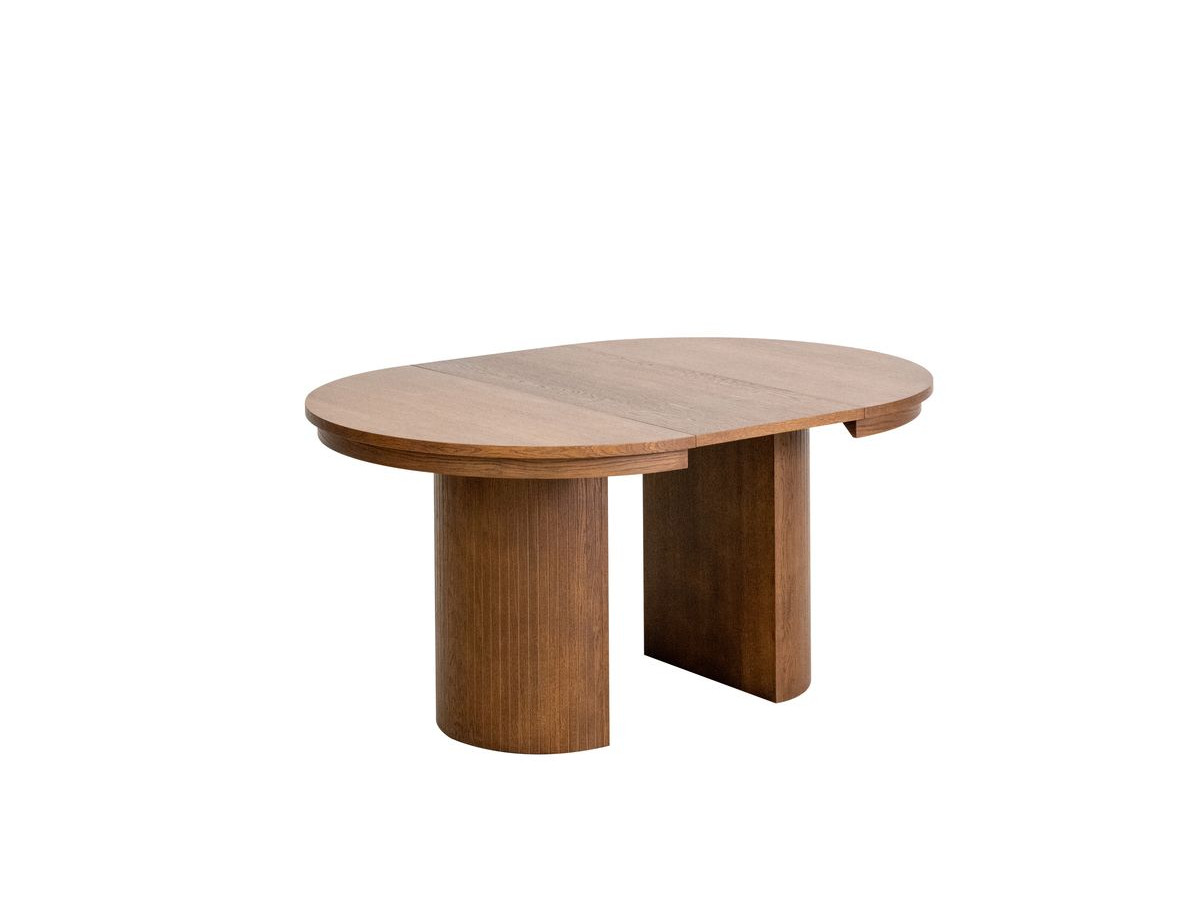 PRADO set met uitschuifbare eettafel 110 tot 210 cm + 4 BASTIDE stoelen in massief eiken fineer