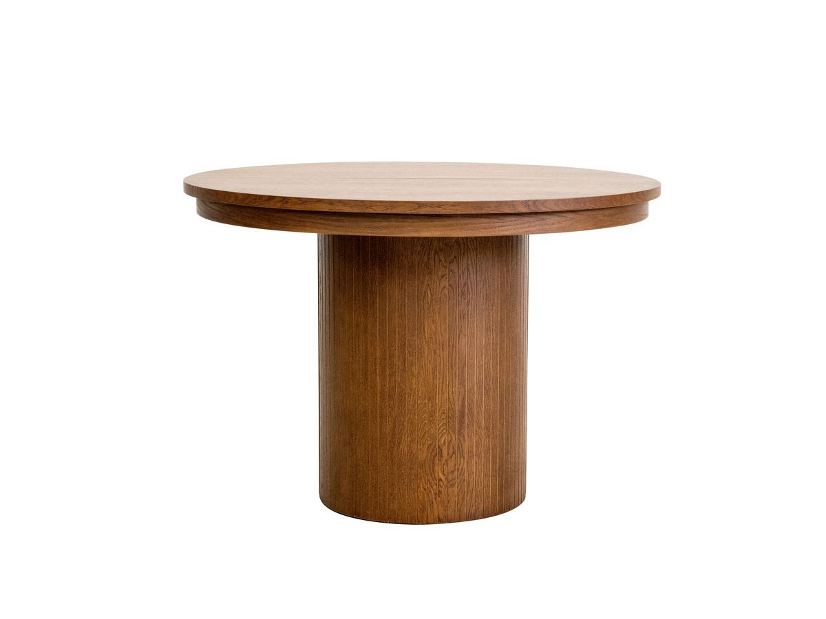 PRADO set met uitschuifbare eettafel 110 tot 210 cm + 4 BASTIDE stoelen in massief eiken fineer