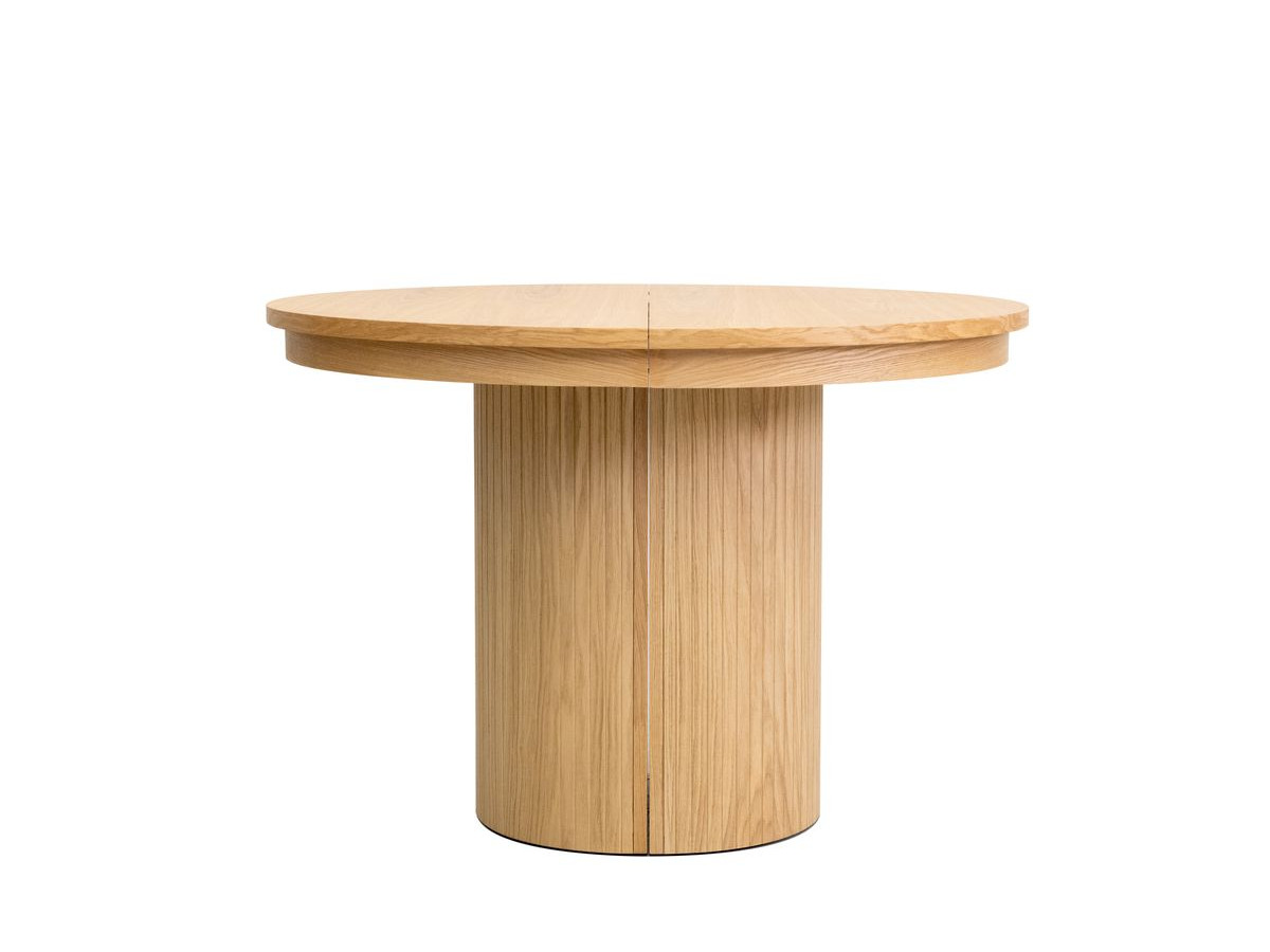 PRADO set met uitschuifbare eettafel 110 tot 210 cm + 4 BASTIDE stoelen in massief eiken fineer
