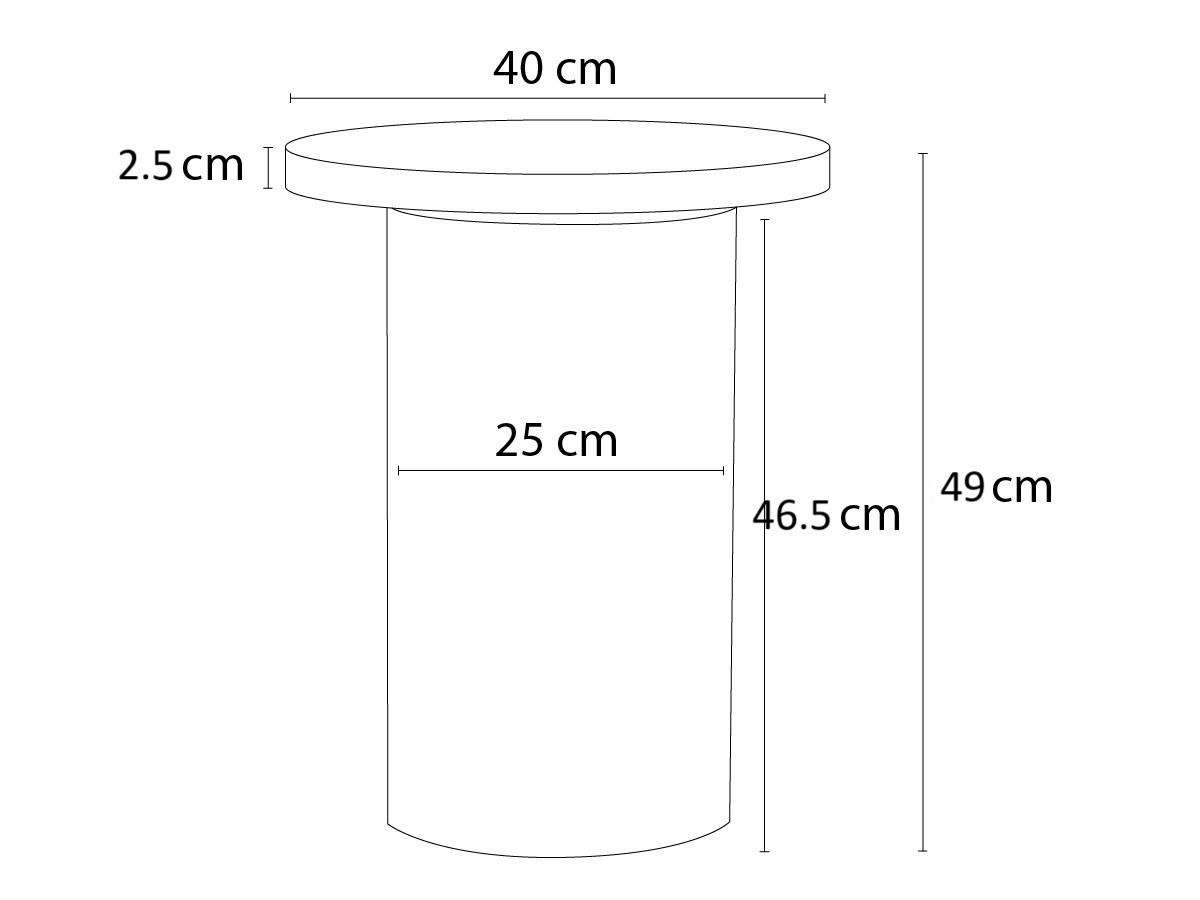 Table basse D.40 cm GIGI bois massif de manguier noir — vue 6