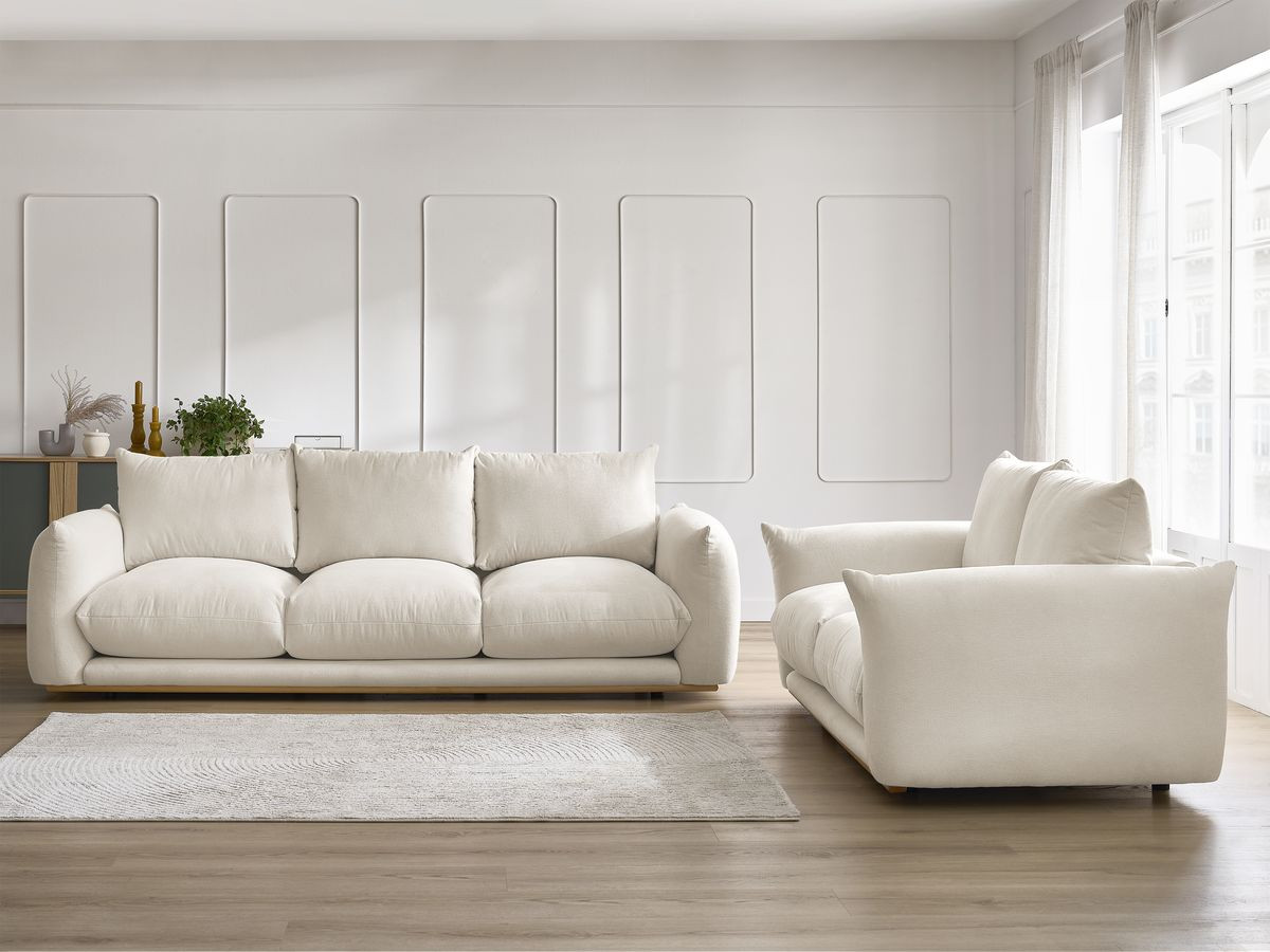 Ensemble canapé droit 3 + 2 places ERNEST beige — vue 5