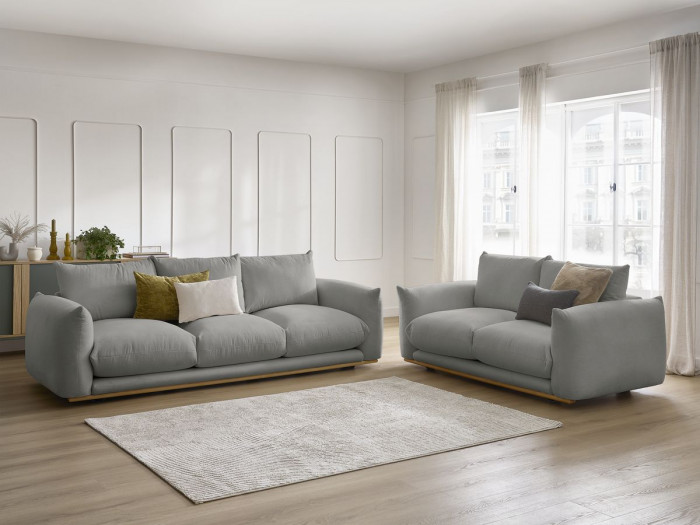 Ensemble canapé droit fixe 3 + 2 places ERNEST