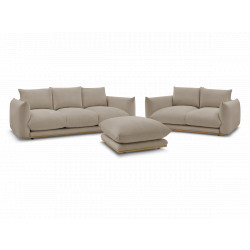 Ensemble droit fixe + pouf