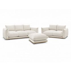 Ensemble droit fixe + pouf