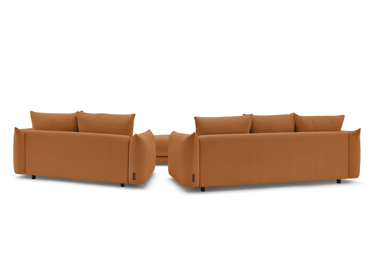 Ensemble canapé droit fixe 3+2 places ERNEST avec pouf