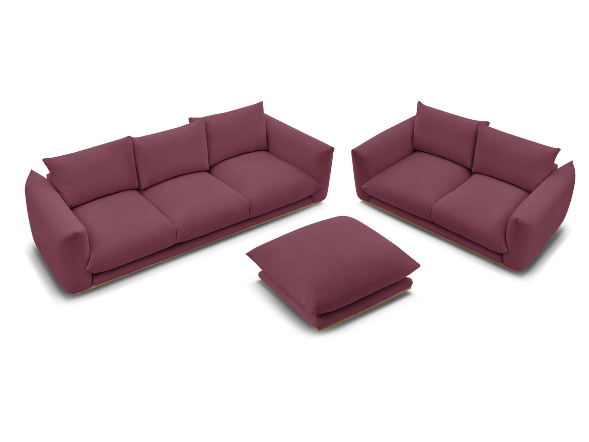 Ensemble canapé droit fixe 3+2 places ERNEST avec pouf
