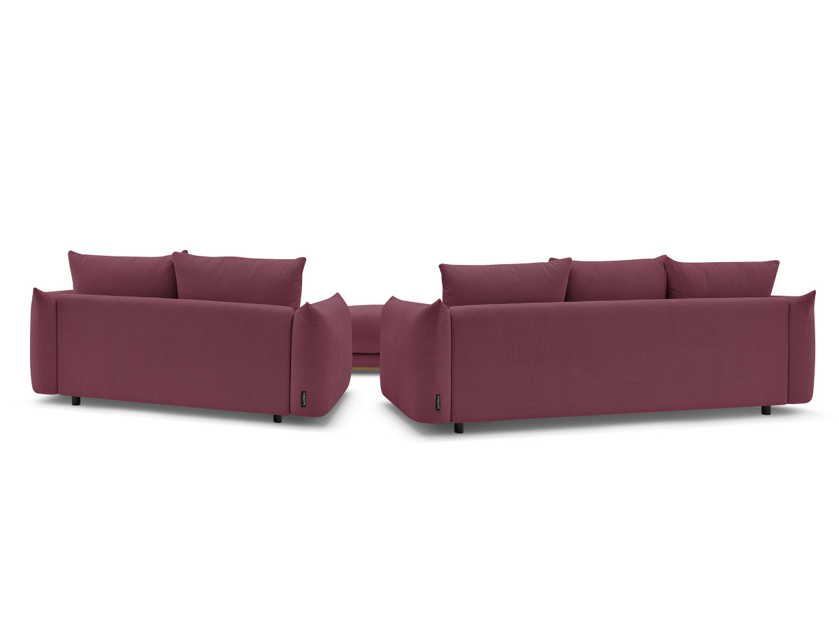 Ensemble canapé droit fixe 3+2 places ERNEST avec pouf