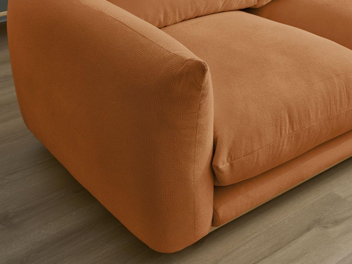 Ensemble canapé droit fixe 3+2 places ERNEST avec pouf