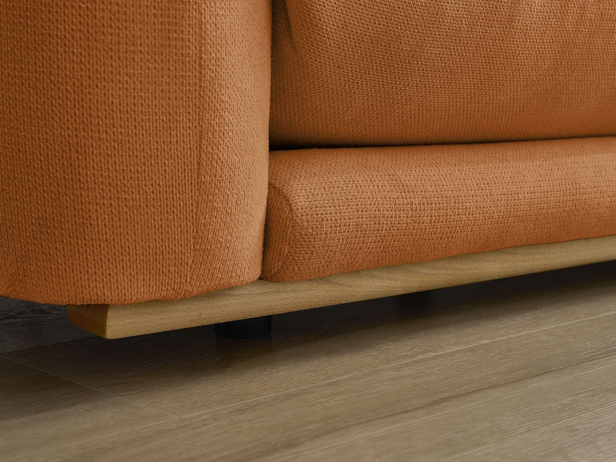 Ensemble canapé droit fixe 3+2 places ERNEST avec pouf