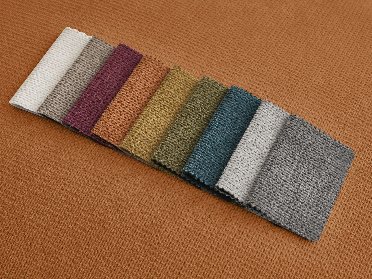 Ensemble canapé droit 3+2 places ERNEST avec pouf orange — vue 4