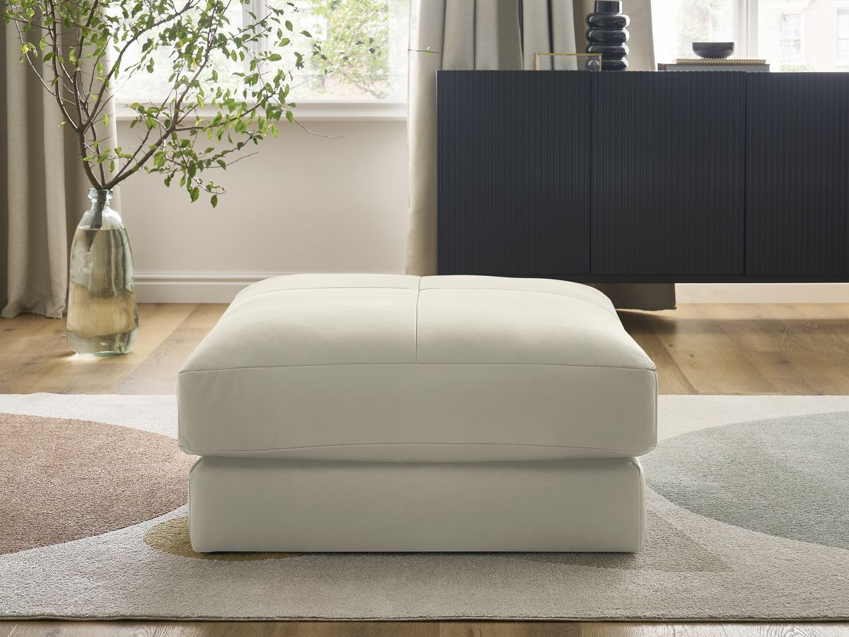 Pouf LEONARD cuir de vache beige — vue 5