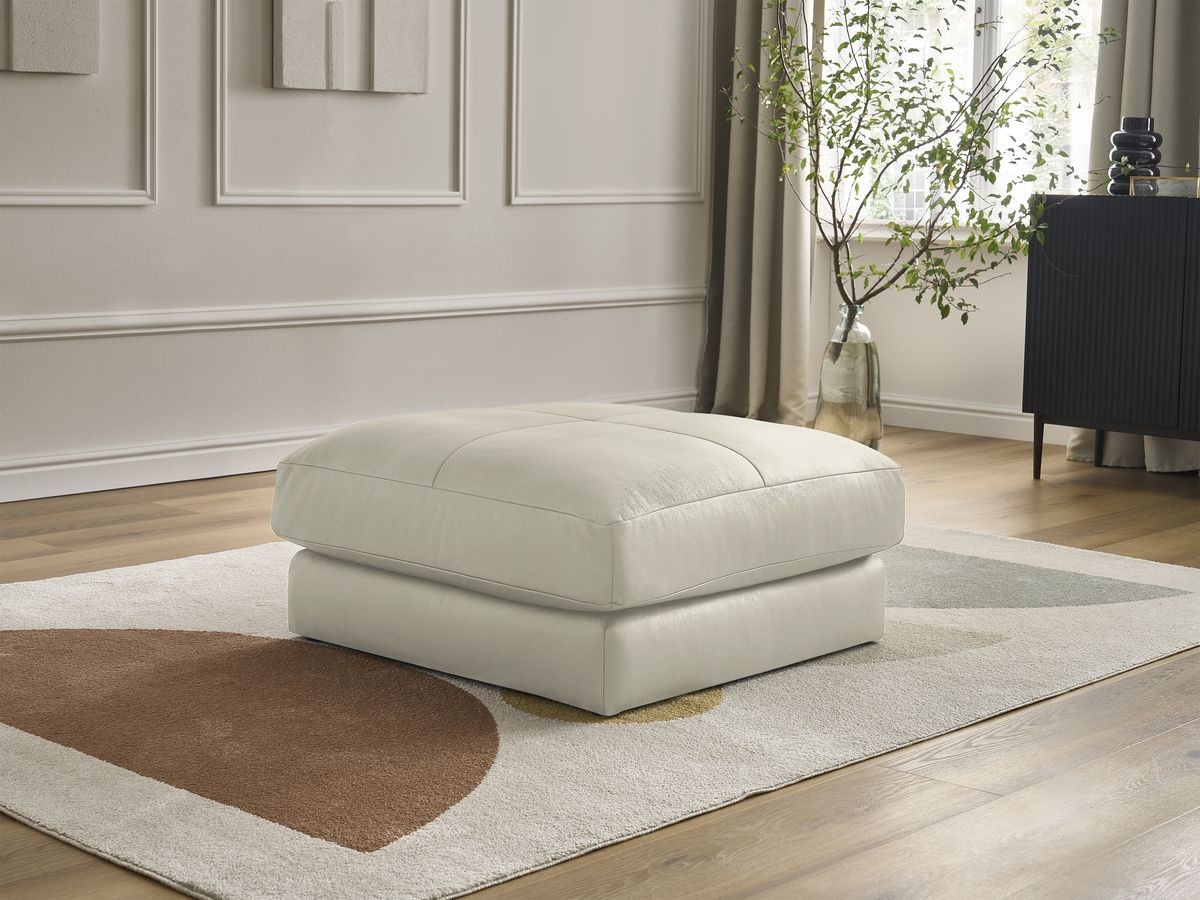 Pouf LEONARD cuir de vache beige — vue 6