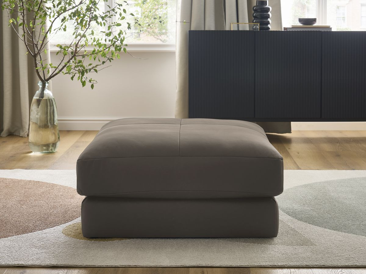 Pouf LEONARD cuir de vache marron — vue 5