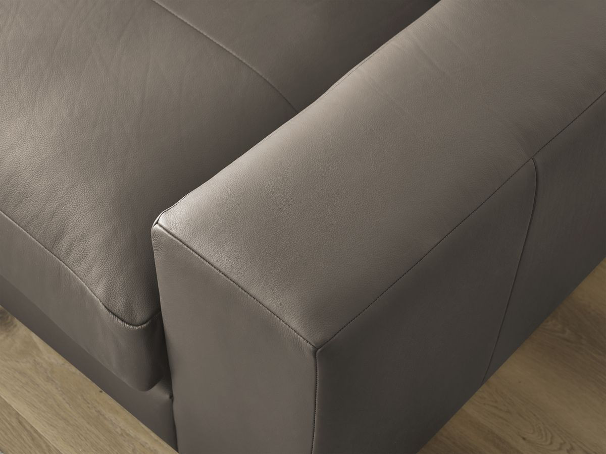 Canapé d'angle fixe LEONARD cuir de vache marron angle gauche BOBOCHIC 3 places - Vue supplémentaire 3