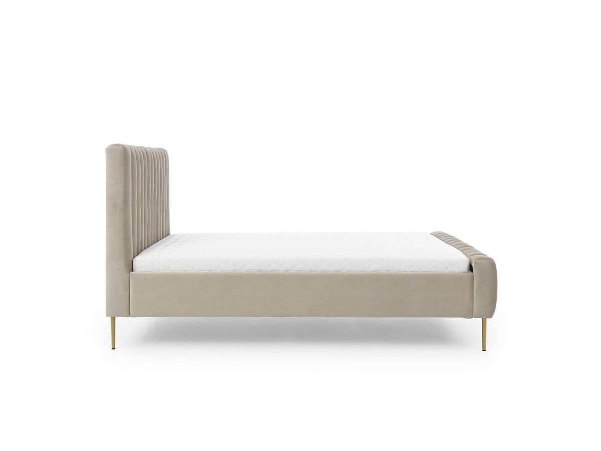 KASHA bed in fluwelen stof met gouden poten