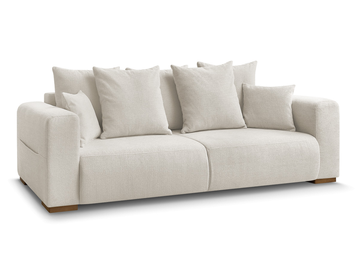 Canapé droit fixe 3 places SIDONIE tissu chiné