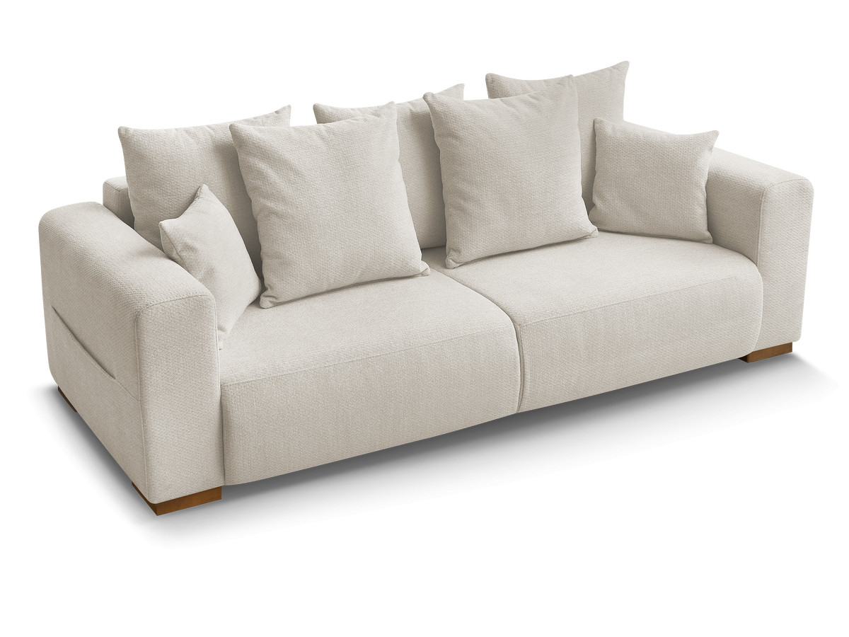 Canapé droit fixe 3 places SIDONIE tissu chiné