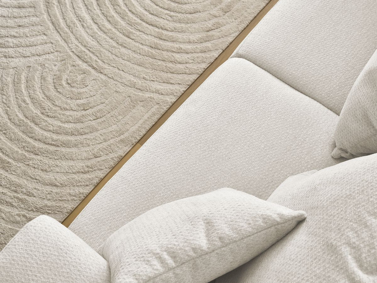 Canapé droit fixe 3 places SIDONIE tissu chiné