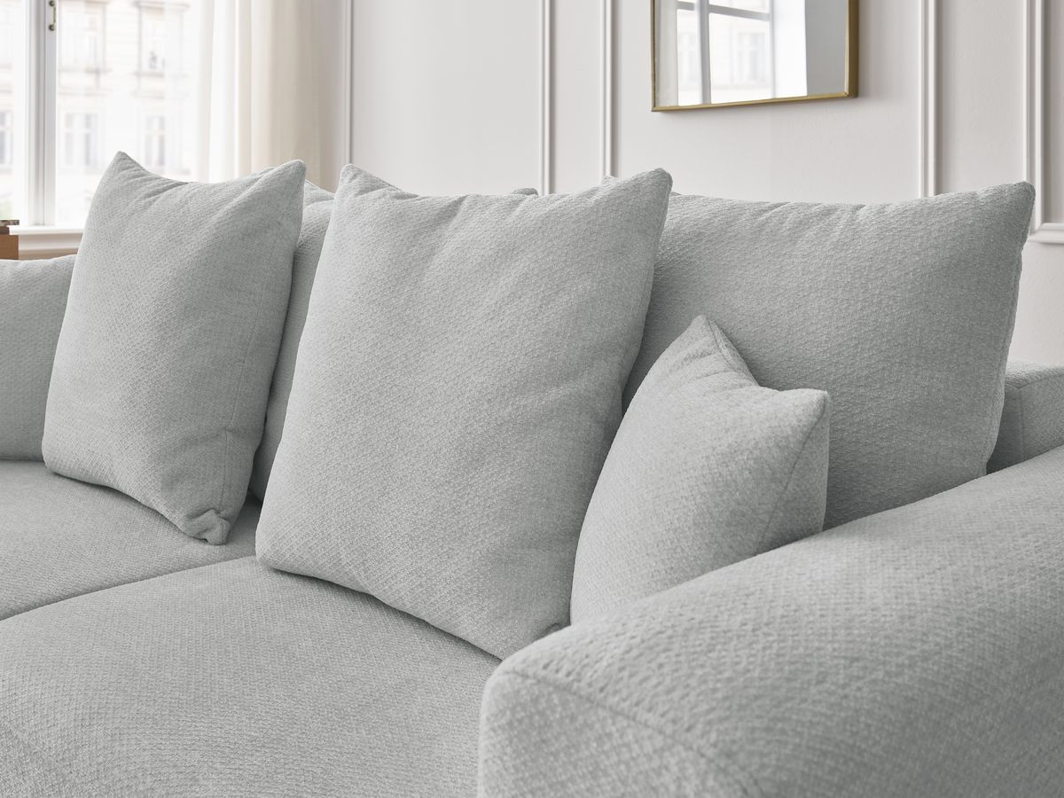 Canapé droit fixe 3 places SIDONIE tissu chiné