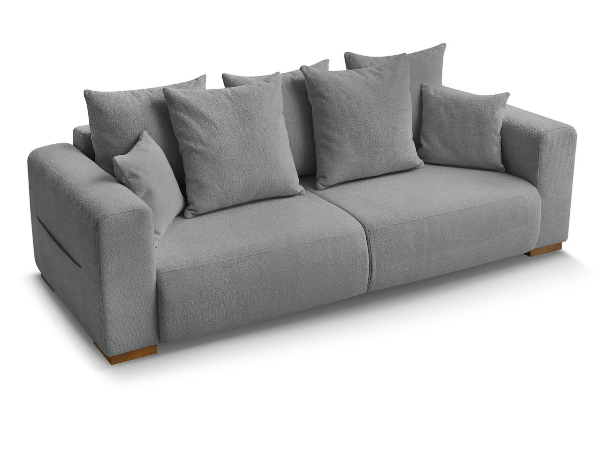 Canapé droit fixe 3 places SIDONIE tissu chiné