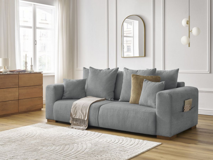 Canapé droit 3 places SIDONIE tissu chiné