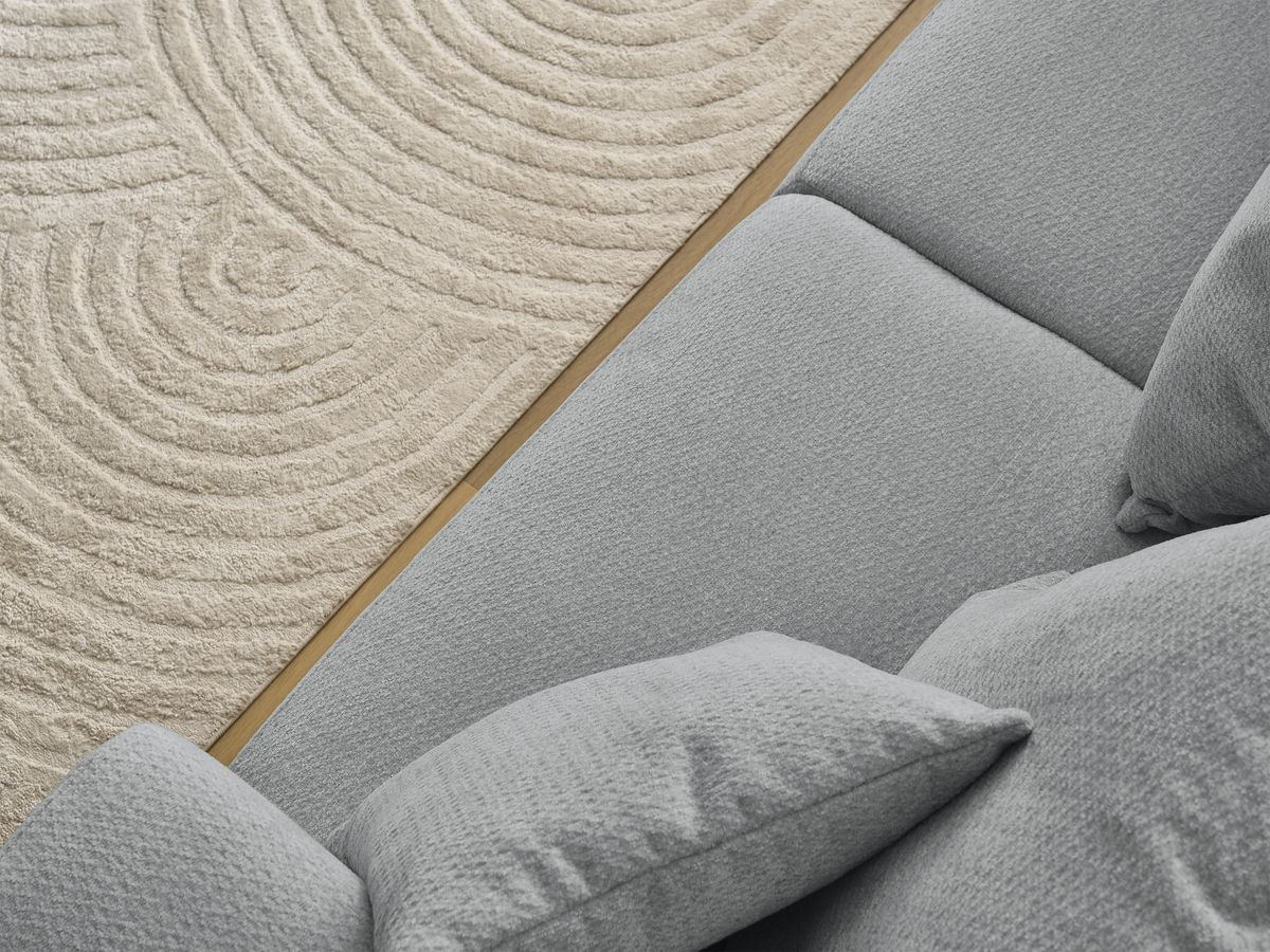 Canapé droit fixe 3 places SIDONIE tissu chiné