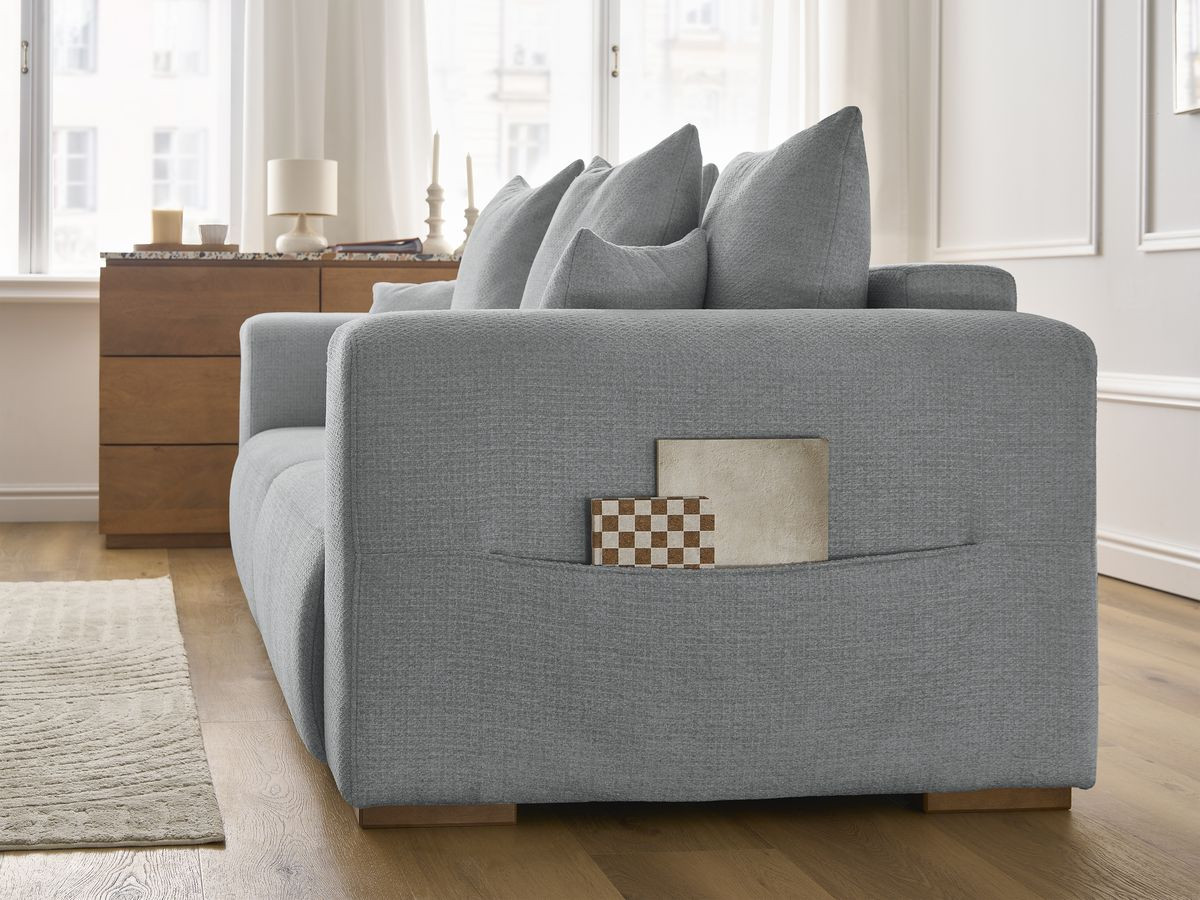 Canapé droit fixe 3 places SIDONIE tissu chiné