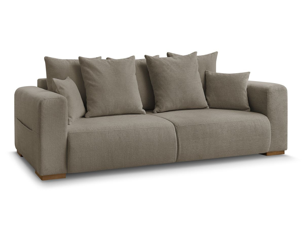 Canapé droit fixe 3 places SIDONIE tissu chiné