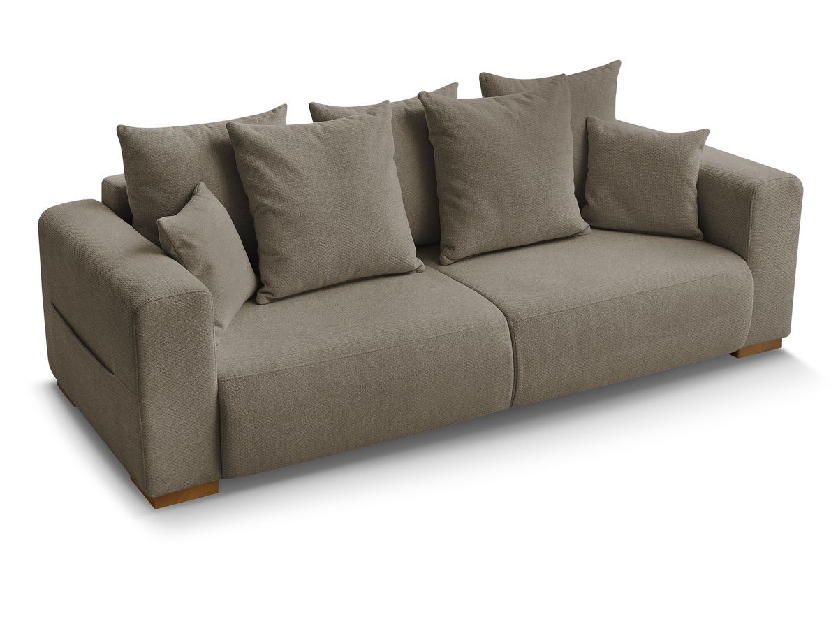 Canapé droit fixe 3 places SIDONIE tissu chiné