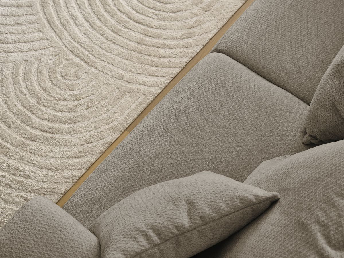 Canapé droit fixe 3 places SIDONIE tissu chiné