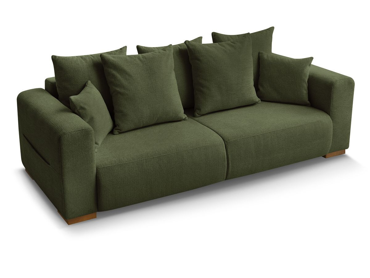 Canapé droit fixe 3 places SIDONIE tissu chiné