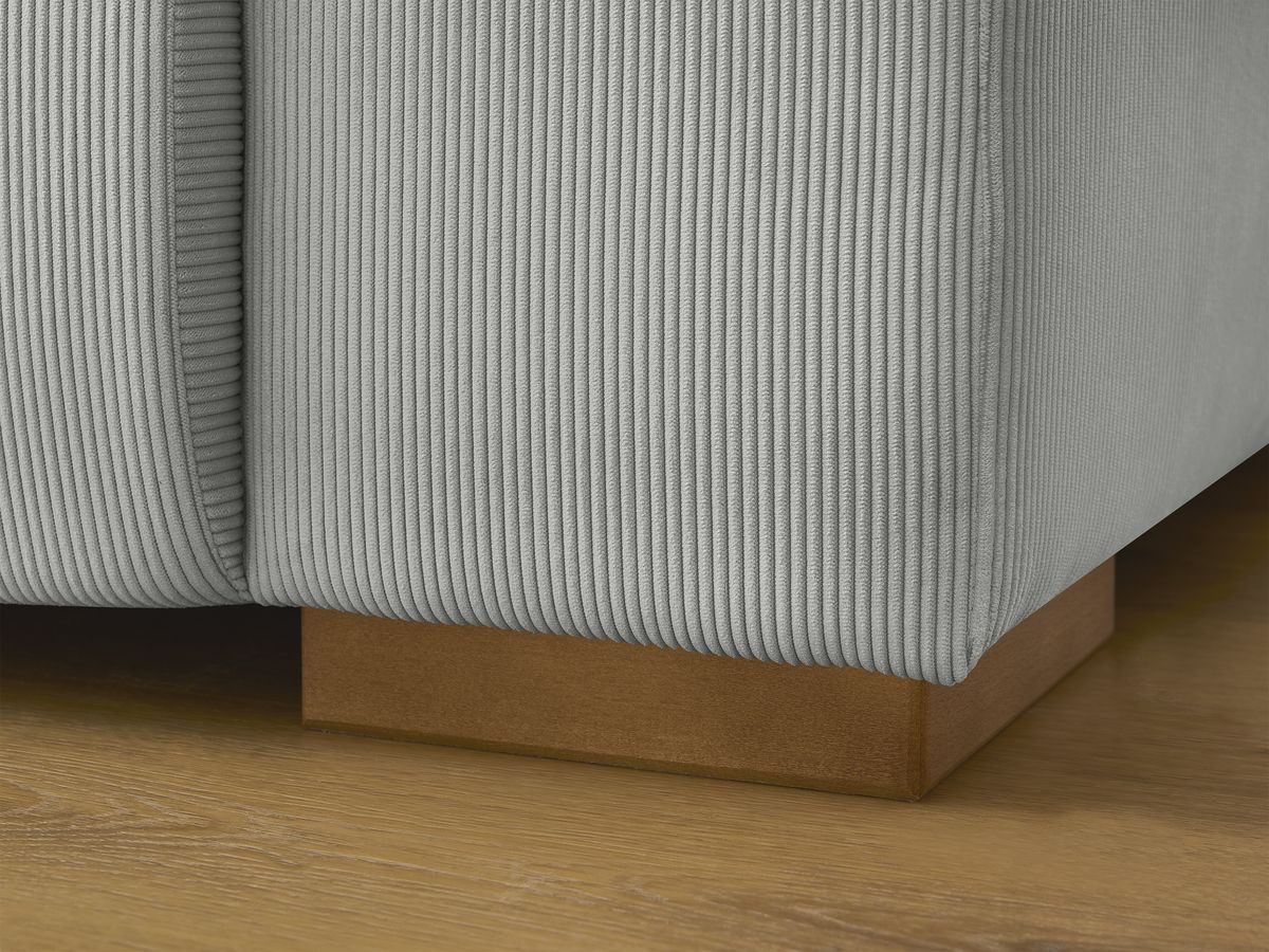 Canapé d'angle fixe EVEREST tissu chiné - Orange - Angle droit - 10 coussins