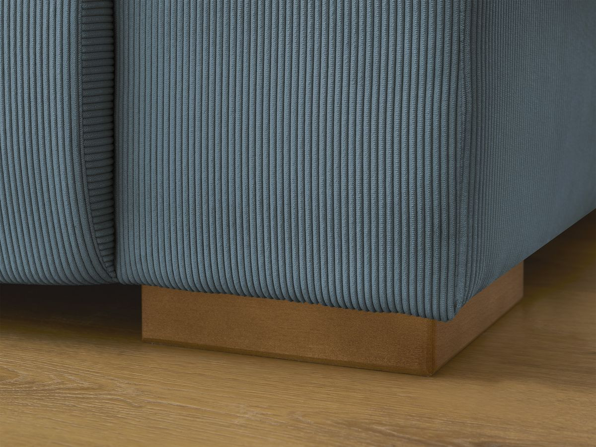Canapé d'angle fixe EVEREST tissu chiné - Orange - Angle droit - 10 coussins