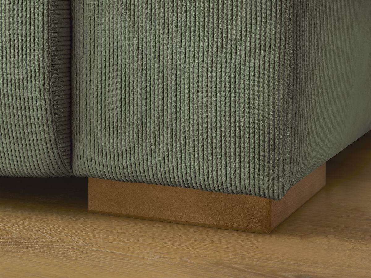 Canapé d'angle fixe EVEREST tissu chiné - Orange - Angle droit - 10 coussins