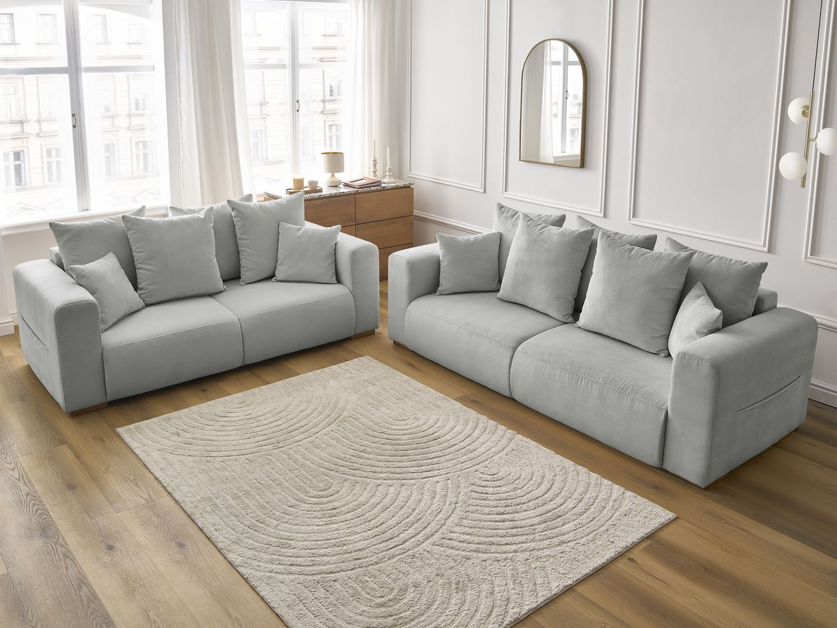 SIDONIE corduroy vaste 3 + 2 zits rechte bankset