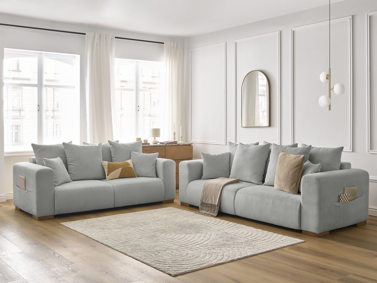 SIDONIE corduroy vaste 3 + 2 zits rechte bankset