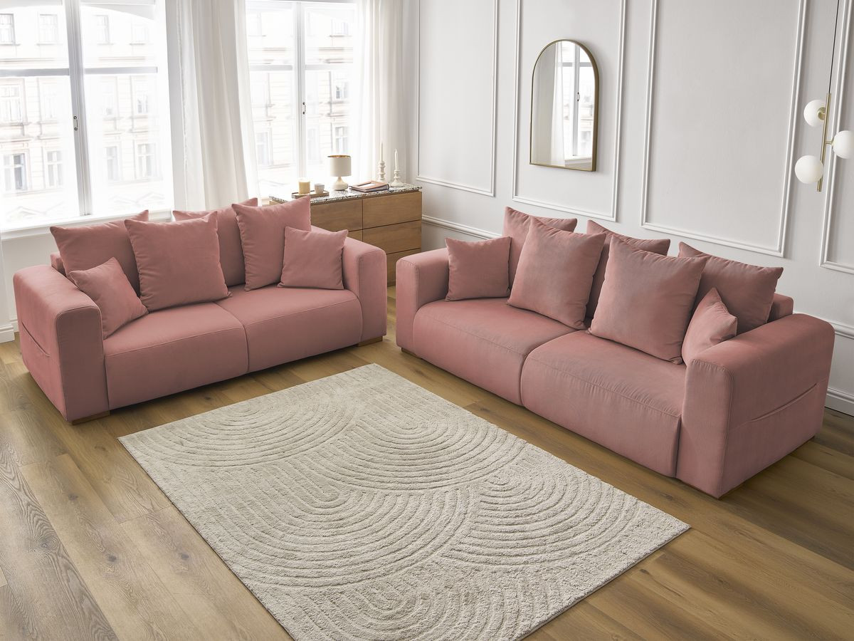 SIDONIE corduroy vaste 3 + 2 zits rechte bankset