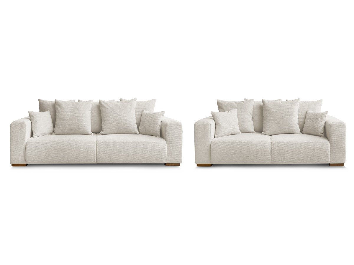 Ensemble canapé droit fixe 3 + 2 places SIDONIE tissu chiné