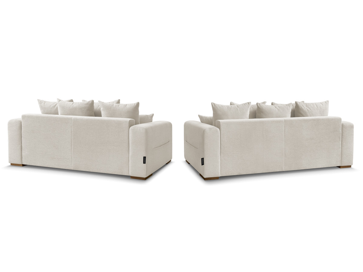 Ensemble canapé droit fixe 3 + 2 places SIDONIE tissu chiné