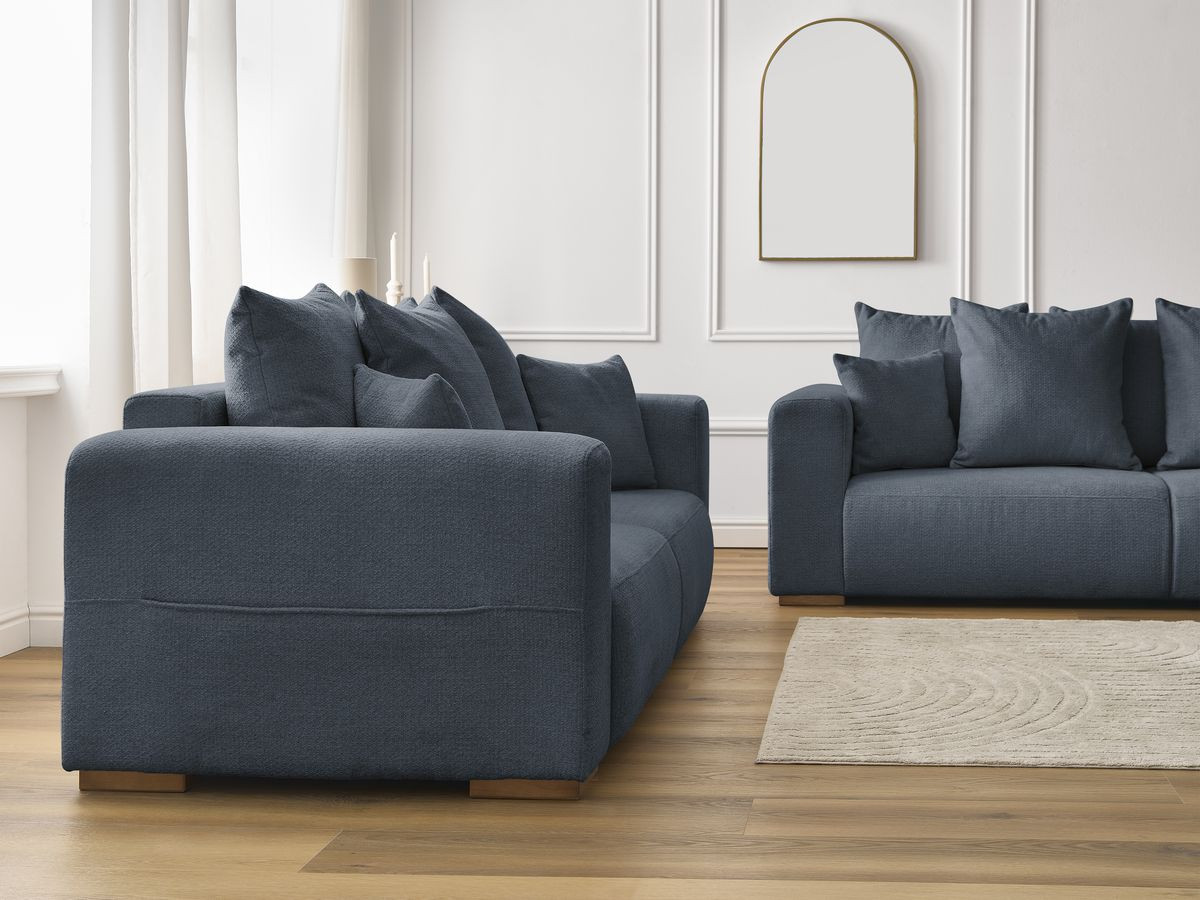 Ensemble canapé droit fixe 3 + 2 places SIDONIE tissu chiné