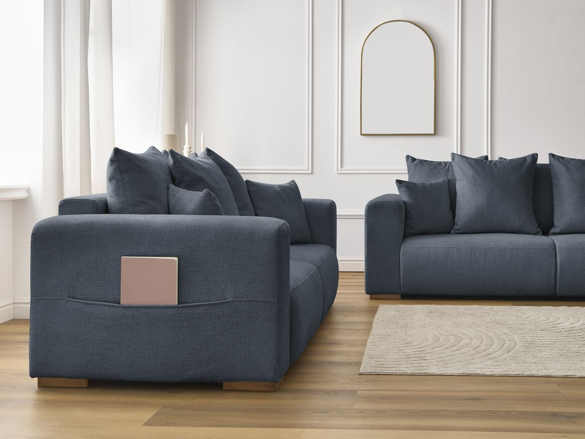 Ensemble canapé droit fixe 3 + 2 places SIDONIE tissu chiné