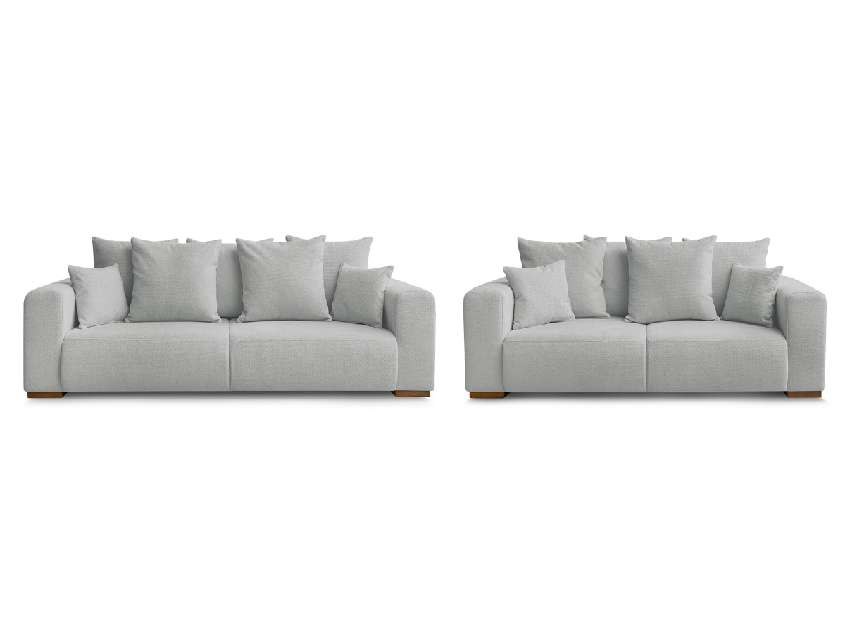 Ensemble canapé droit fixe 3 + 2 places SIDONIE tissu chiné